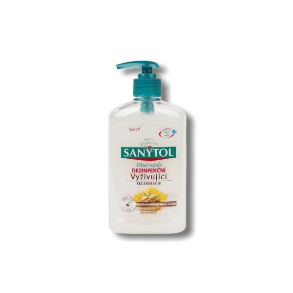 SANYTOL Tekuté mydlo Vyživujúce dezinfekčné, Mandľové mlieko a materská kašička, 1x250 ml