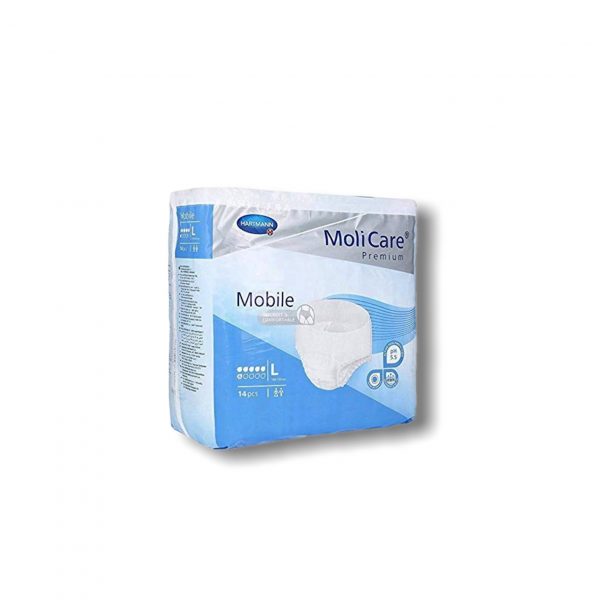 MoliCare Premium Mobile 6 kvapiek L modré, plienkové nohavičky naťahovacie, 1x14 ks