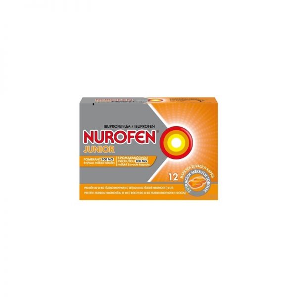 NUROFEN Junior s pomarančovou príchuťou 100 mg tablety 12 ks