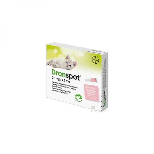 DRONSPOT Spot-on pre malé mačky (0,5 - 2,5 kg) 0,35 ml 2 pipety