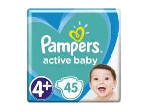 PAMPERS Active Baby jednorazové plienky veľ. 4+, 45 ks, 10-15 kg