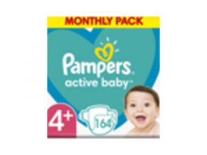 PAMPERS Active Baby 4+ (10-15 kg) 164 ks Maxi mesačné balenie - jednorazové plienky