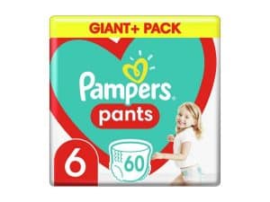 PAMPERS Pants plienkové nohavičky veľ. 6, 60 ks, 15 kg+