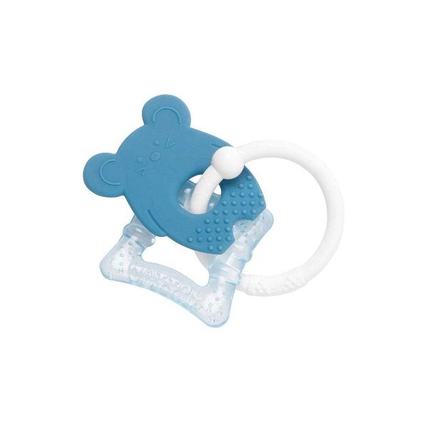 NATTOU Hryzačka silikónová s chladiacou časťou bez BPA modrá myška