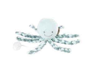 NATTOU Prvá hrajúca hračka pre bábätka chobotnička PIU PIU Lapidou coppergreen - mint 0m+