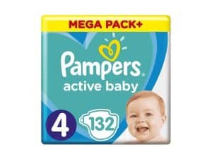 PAMPERS Plienky Active Baby 4 MAXI 9-14kg 132ks