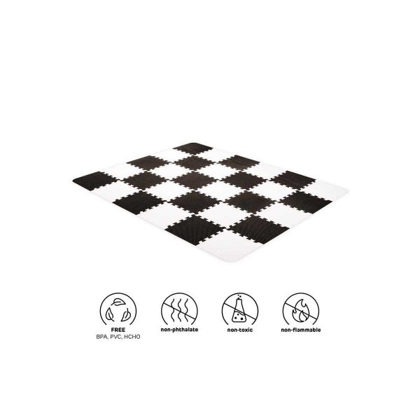 KINDERKRAFT Podložka penová puzzle Luno 150 x 180 cm Black, 30 ks