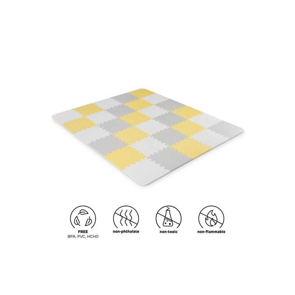 KINDERKRAFT Podložka penová puzzle Luno 150 x 180 cm Yellow, 30 ks