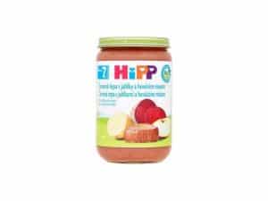 HiPP Príkrm zeleninovo-mäsový Červená repa s jablkami a hovädzím mäasom 220g