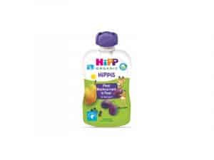 HiPP BIO 100% ovocie Hruška - Čierne ríbezle - Slivka 100 g, od 6. mesiaca