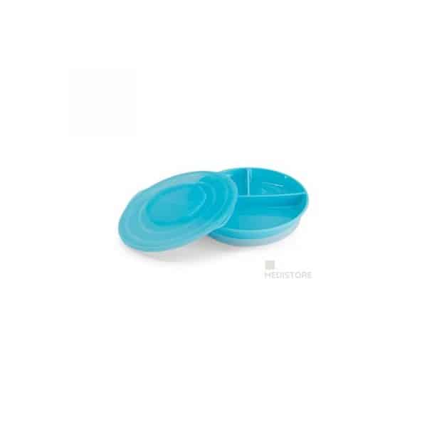 TWISTSHAKE Delený tanier 6+m pastelovo modrý 1x1 ks